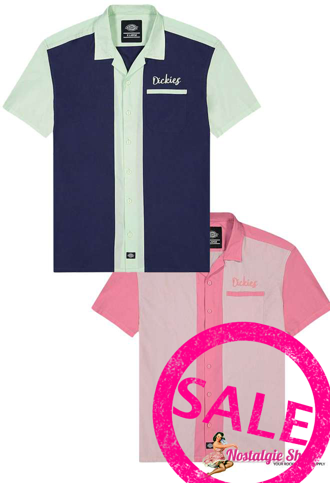 Dickies Bowling Shirt Pulaski - blau oder rosa