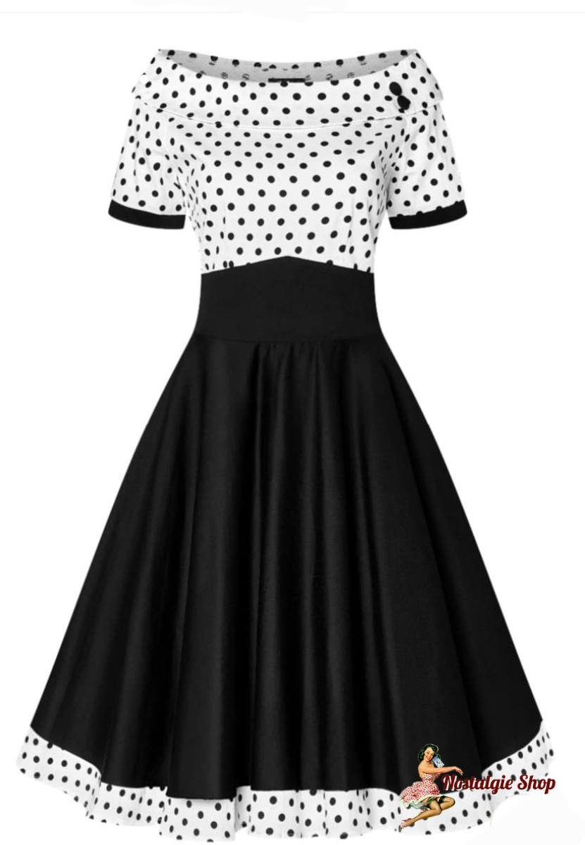 Dolly & Dotty - Darlene Black and White Polkadots