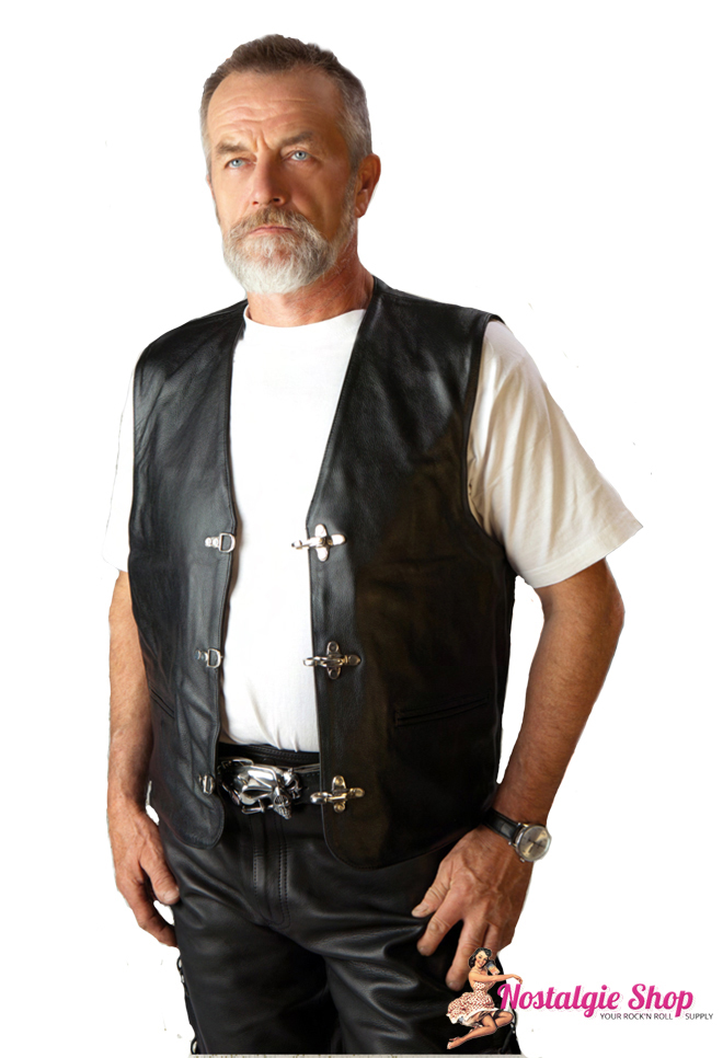 Leder Weste Biker Heavy Duty Wendelederweste