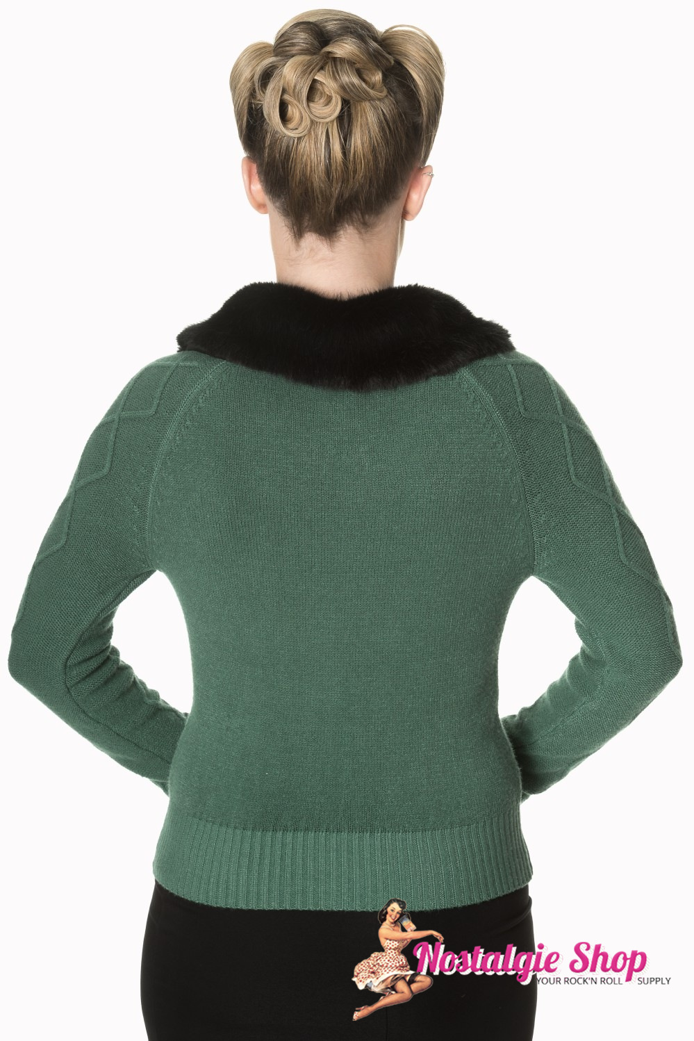 Banned Strickcardigan LETS PARTY - grün