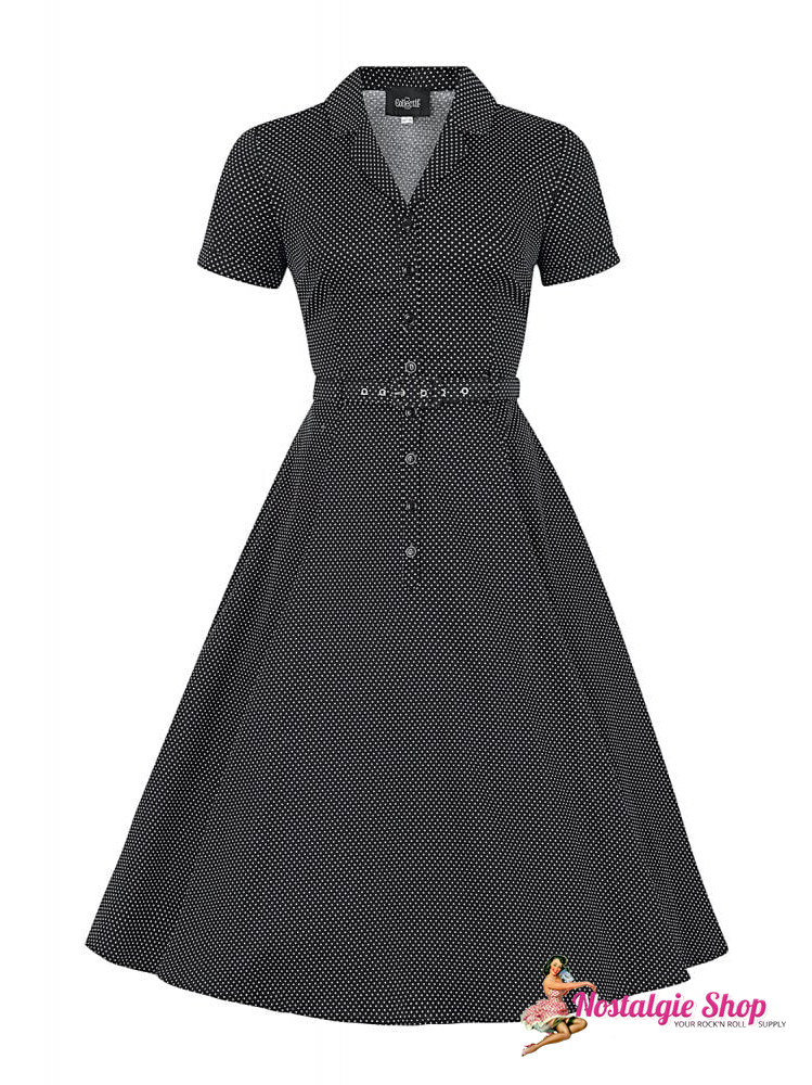 Caterina Mini Polka Dot Swing Kleid von Collectif