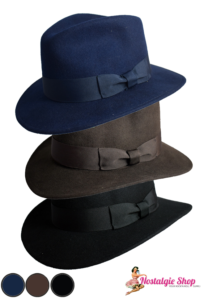 Oldschool  Fedora verschiedene Farben