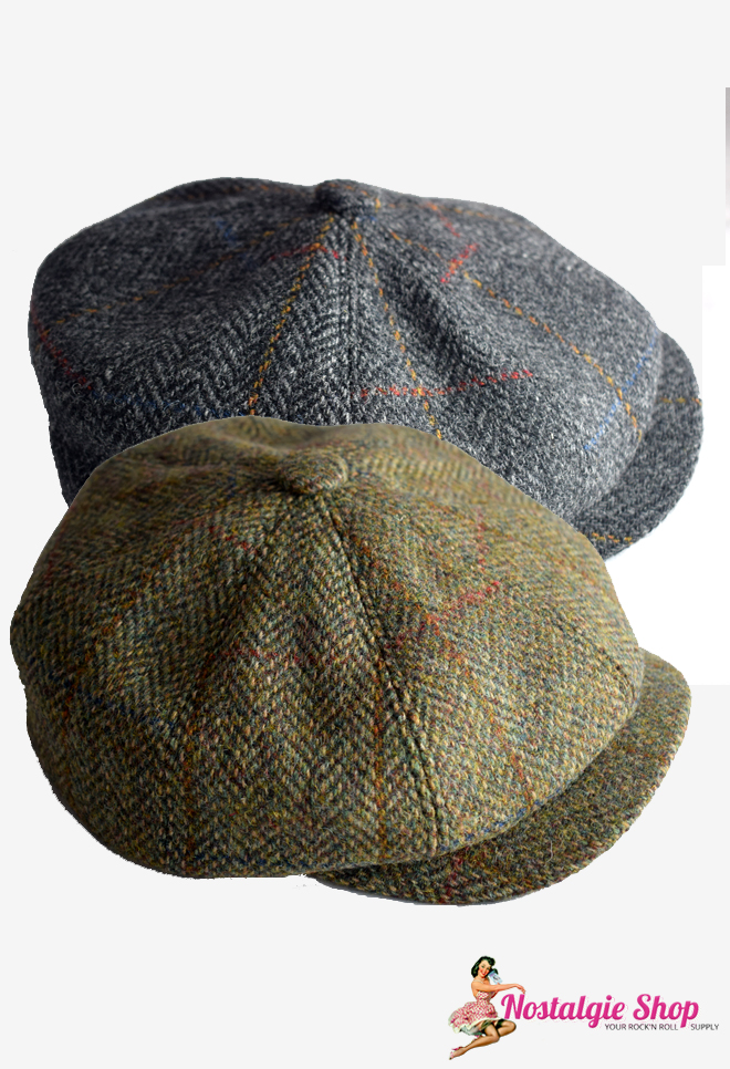 Gladwin Bond Newsboy Cap - Fischgräte hellbraun oder dunkelgrau