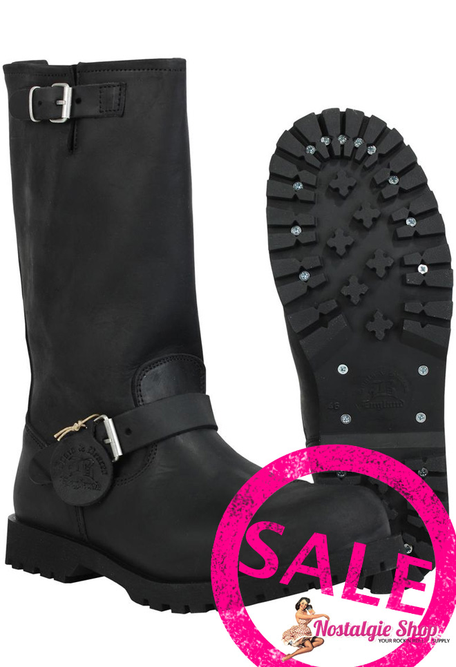 Boots & Braces Biker Boots - The Wild One Motorradstiefel 50s Style