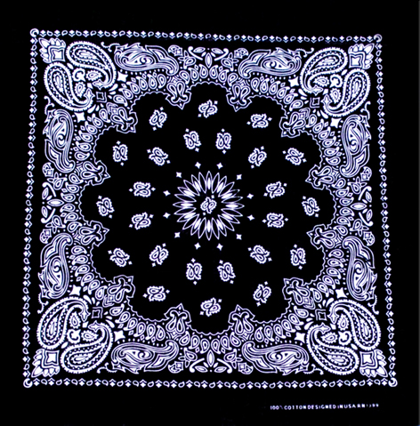 Tiki Bandana - Paisley schwarz